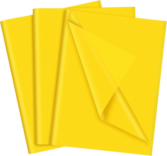 60 Sheets Yellow Tissue Paper Set Gift Wrap Paper(Yellow) | 14 X 20 Inch, Bright Yellow Wrapping Paper for Gift Packaging Filler, DIY Art Crafts, Baby Shower, Sunflower Party Decoration