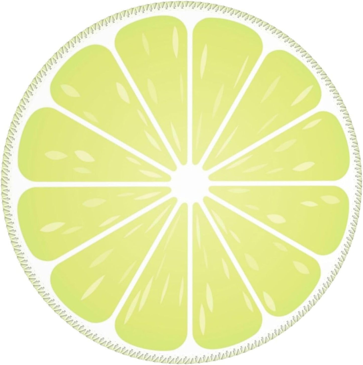 Green Lemon Round Mouse Pad Non-Slip Rubber Base for Computer Laptop Desk Accessories 8 X 8 Inch