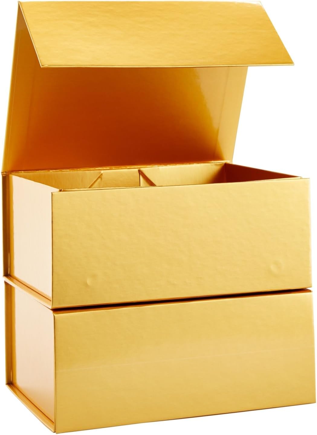 Magnetic Gold Gift Boxes with Lids - 9.5 x 7 x 4 In, Jewelry Gift Box 6 Pack, Gold - Magnetic Closure & Cardboard Construction