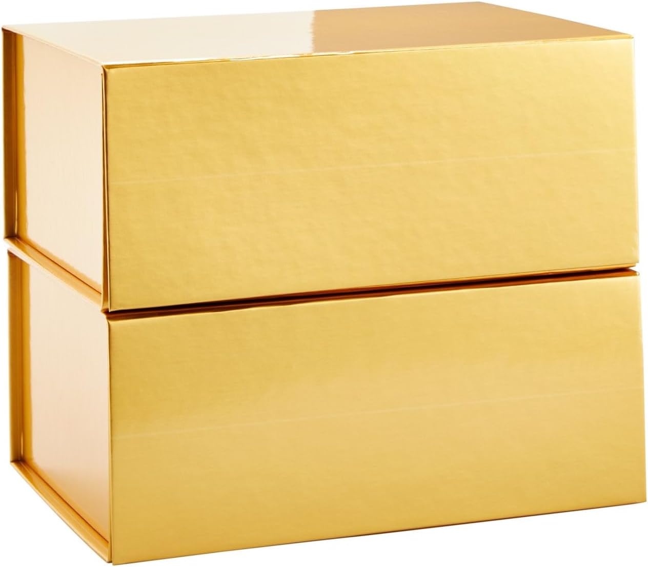 Magnetic Gold Gift Boxes with Lids - 9.5 x 7 x 4 In, Jewelry Gift Box 6 Pack, Gold - Magnetic Closure & Cardboard Construction
