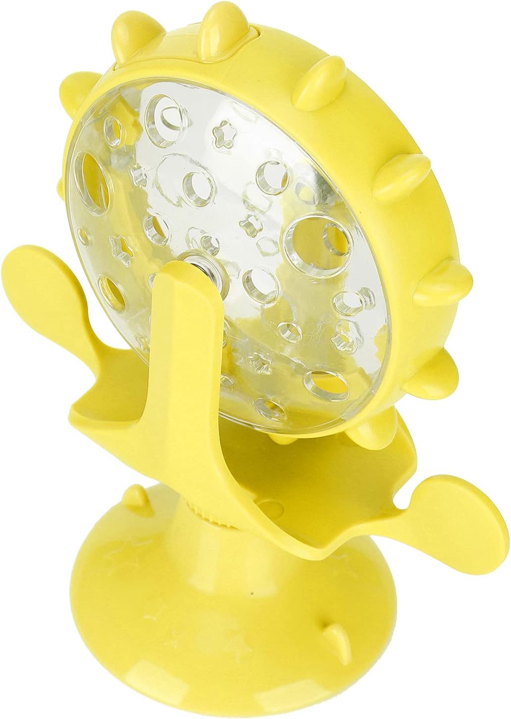 Cat Treat Dispenser Toy, Interactive Cat Feeder 360 Degree Rotating Windmill Leaking Food Toy for Indoor Cats with Suction Cup Cat Camera Treat Dispenser Cat Treat Dispenser Toy