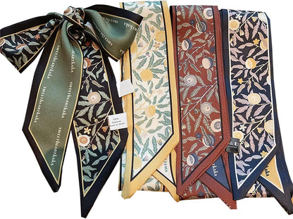4 Pack Purse Scarf Bags for Women Handbag Scarfs Band Lightweight Skinny Hair Neck Accessories Fashion Gifts
