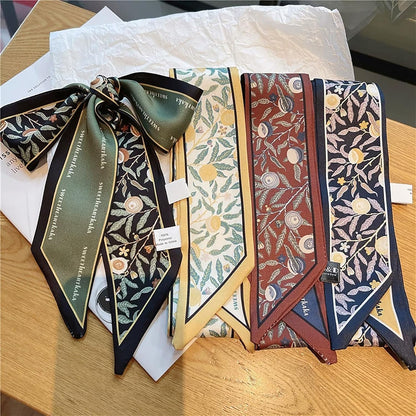 4 Pack Purse Scarf Bags for Women Handbag Scarfs Band Lightweight Skinny Hair Neck Accessories Fashion Gifts