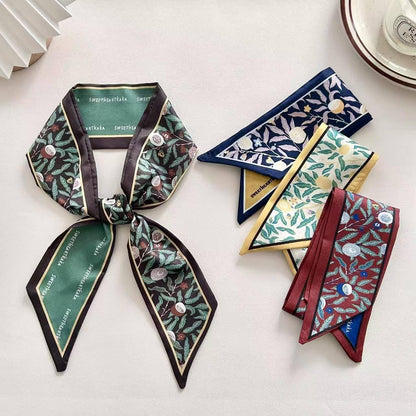 4 Pack Purse Scarf Bags for Women Handbag Scarfs Band Lightweight Skinny Hair Neck Accessories Fashion Gifts