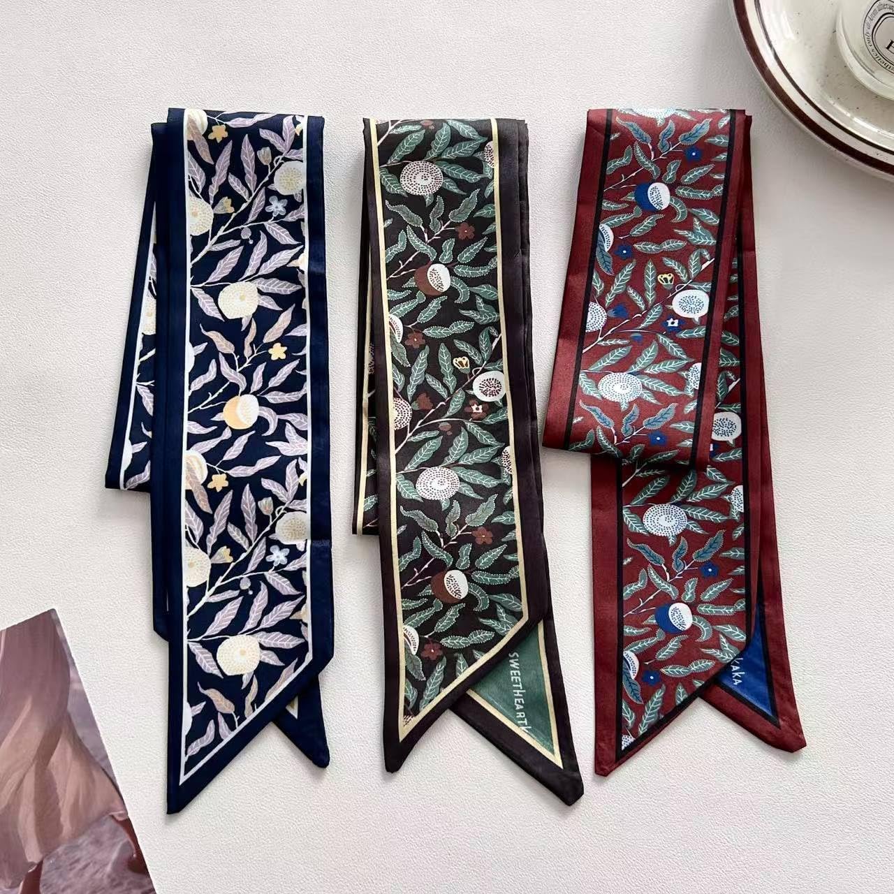 4 Pack Purse Scarf Bags for Women Handbag Scarfs Band Lightweight Skinny Hair Neck Accessories Fashion Gifts