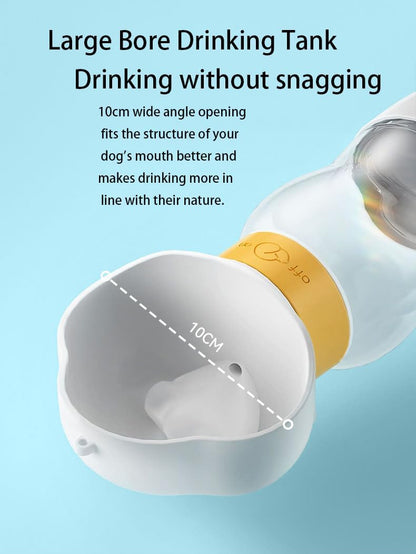 Dog Water Bottle with Food Container, Convenient Pet Water Bottle, Leak Proof Puppy Water Dispenser, for Pets Outdoor Walking Trips and Hiking, 12 oz, for Dogs and Cats