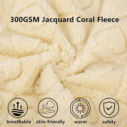 Pet Blanket for Dogs Cats, 300GSM Ultra Soft Coral Fleece Blanket, Washable Small Dog Cat Blanket, Calming Crate Mat, Furniture Protector for Couch Bed Car Seat, Beige, 25x35IN