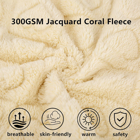 Pet Blanket for Dogs Cats, 300GSM Ultra Soft Coral Fleece Blanket, Washable Small Dog Cat Blanket, Calming Crate Mat, Furniture Protector for Couch Bed Car Seat, Beige, 25x35IN