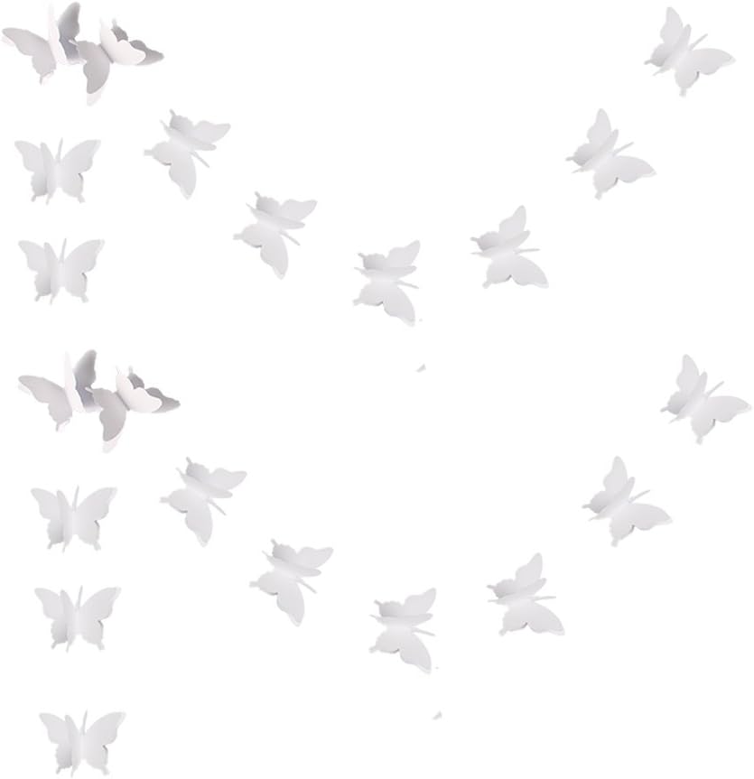 Butterfly Banner Decorative Paper Garland for Wedding, Baby Shower Birthday Theme Decor 110 Inches Long Pack of 2 Pieces Yellow