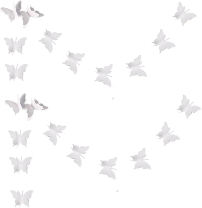 Butterfly Banner Decorative Paper Garland for Wedding, Baby Shower Birthday Theme Decor 110 Inches Long Pack of 2 Pieces Yellow