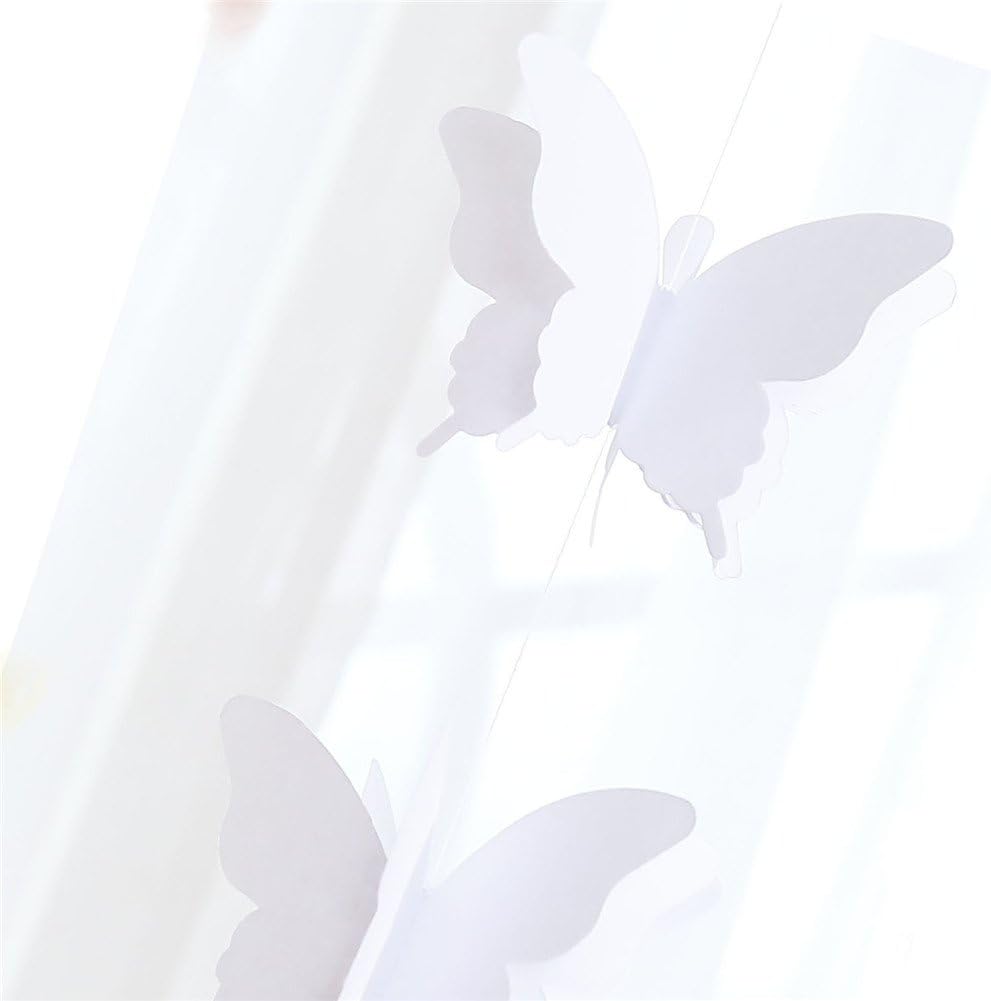 Butterfly Banner Decorative Paper Garland for Wedding, Baby Shower Birthday Theme Decor 110 Inches Long Pack of 2 Pieces Yellow