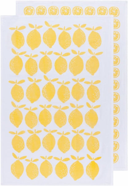 Floursack Dishtowel Set of 2 | Lemons