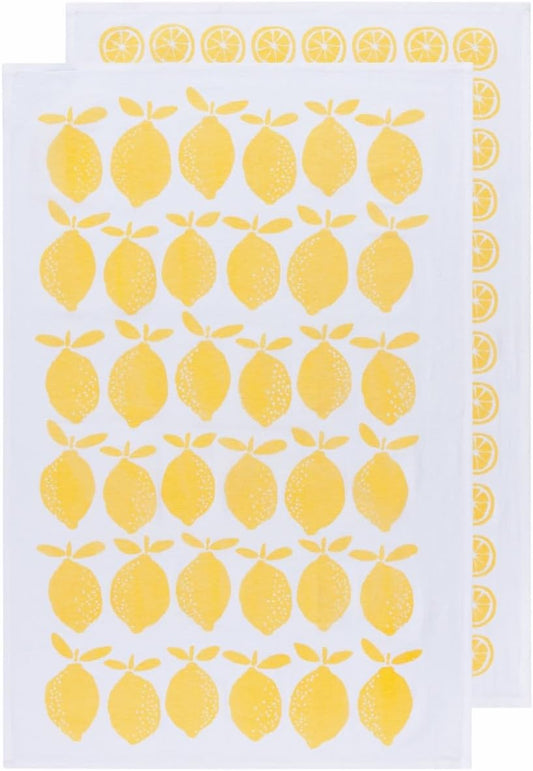 Floursack Dishtowel Set of 2 | Lemons