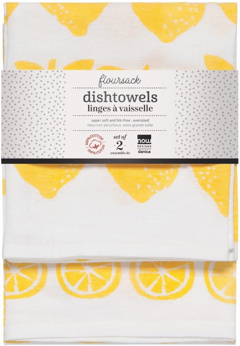 Floursack Dishtowel Set of 2 | Lemons