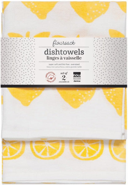 Floursack Dishtowel Set of 2 | Lemons