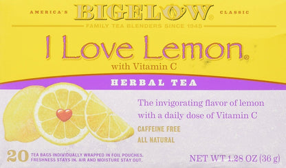 Tea Bags, I Love Lemon, 20 Count (pack of 3)