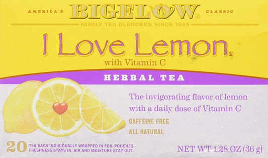 Tea Bags, I Love Lemon, 20 Count (pack of 3)