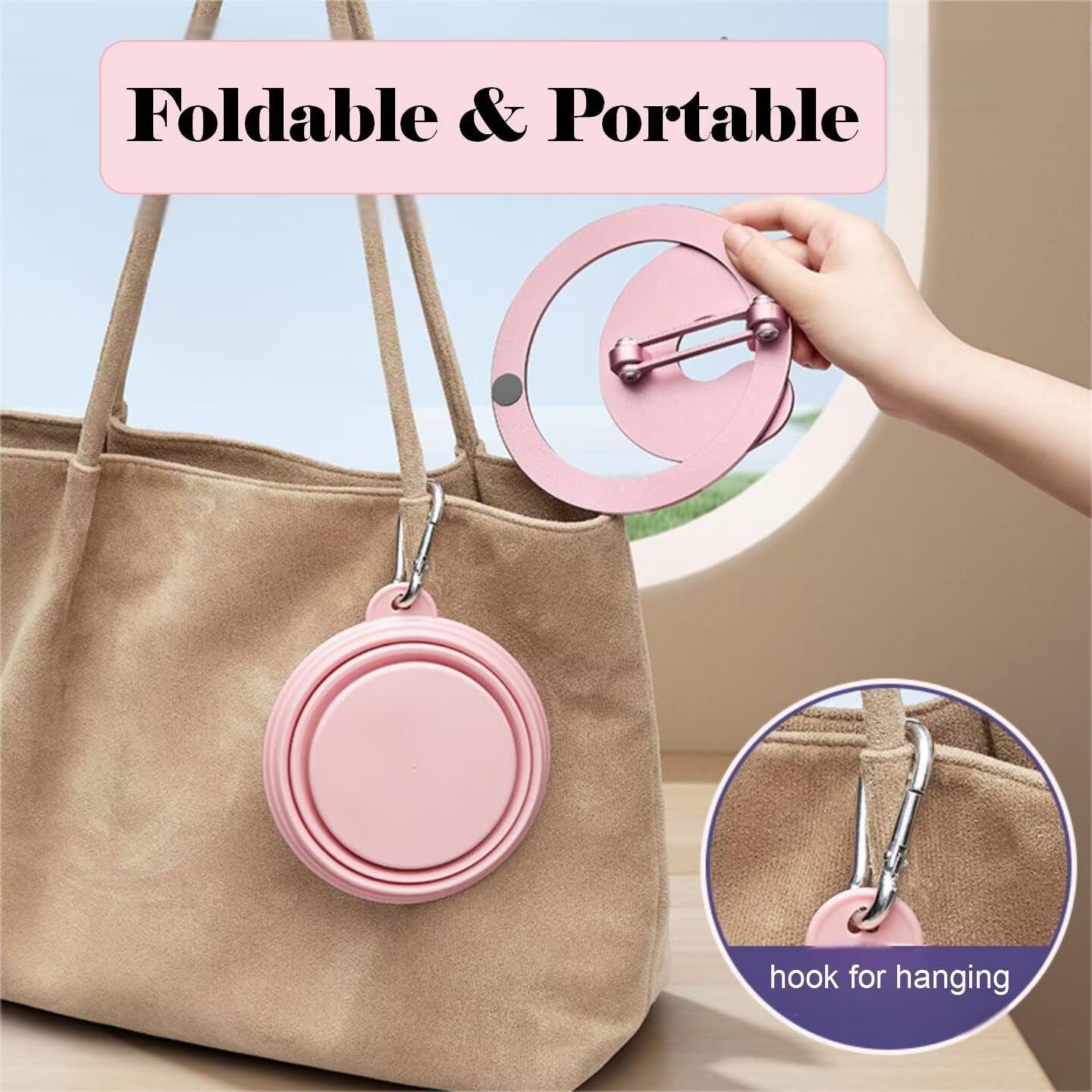 Collapsible Elevated Cat Dog Food Bowl, Portable Raised Pet Food Water Dish, Adjustable Tilted Food Feeder for Indoor Outdoor Cats Dogs, Whisker Friendly Cat Feeding Watering Dish for Travelling