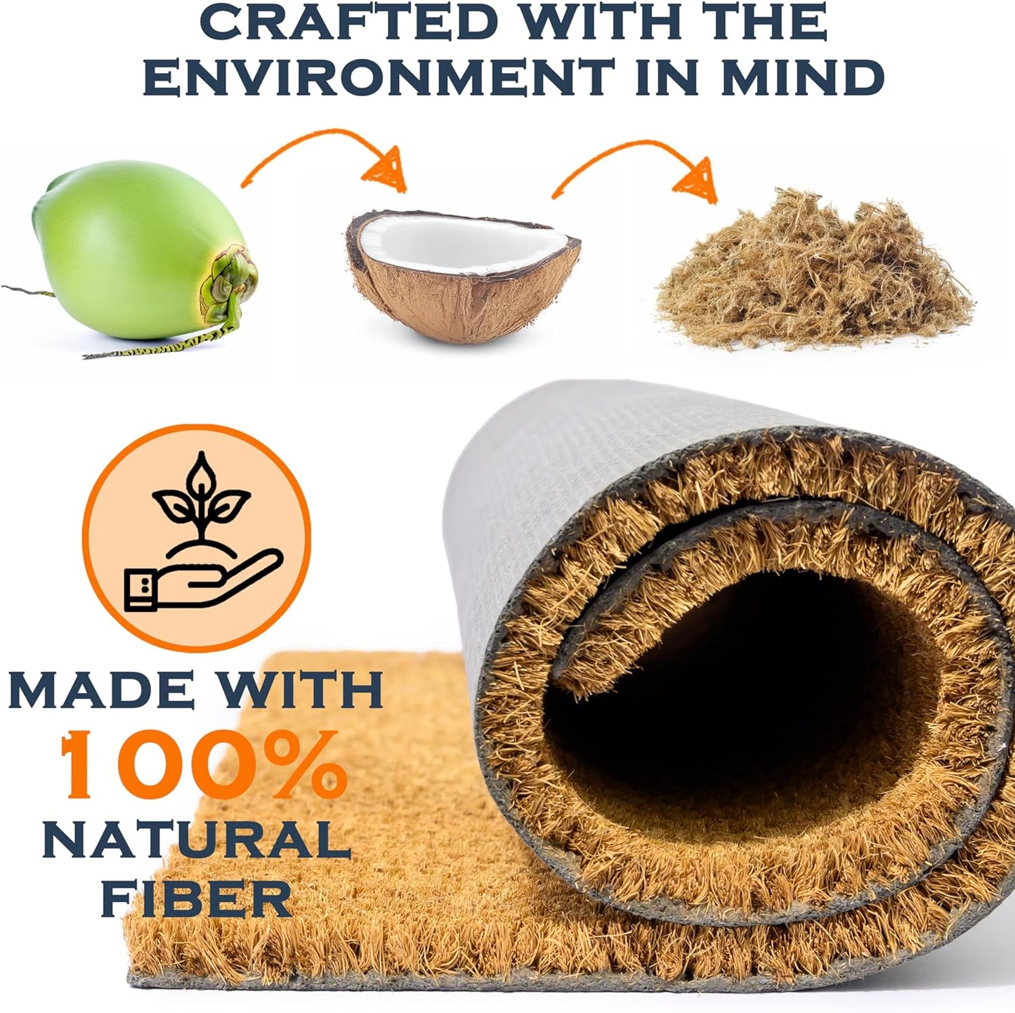 MAINEVENT Lemon Doormat, 30x17 Inch, Outdoor Rug, Yellow Coir Doormat, Hello Spring Door Mat | Non-Slip PVC Backing, No-bleed Stays Vibrant in Covered Outdoor Areas