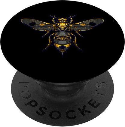 Steampunk Bee - Mechanical yellow and black PopSockets PopGrip: Swappable Grip for Phones & Tablets