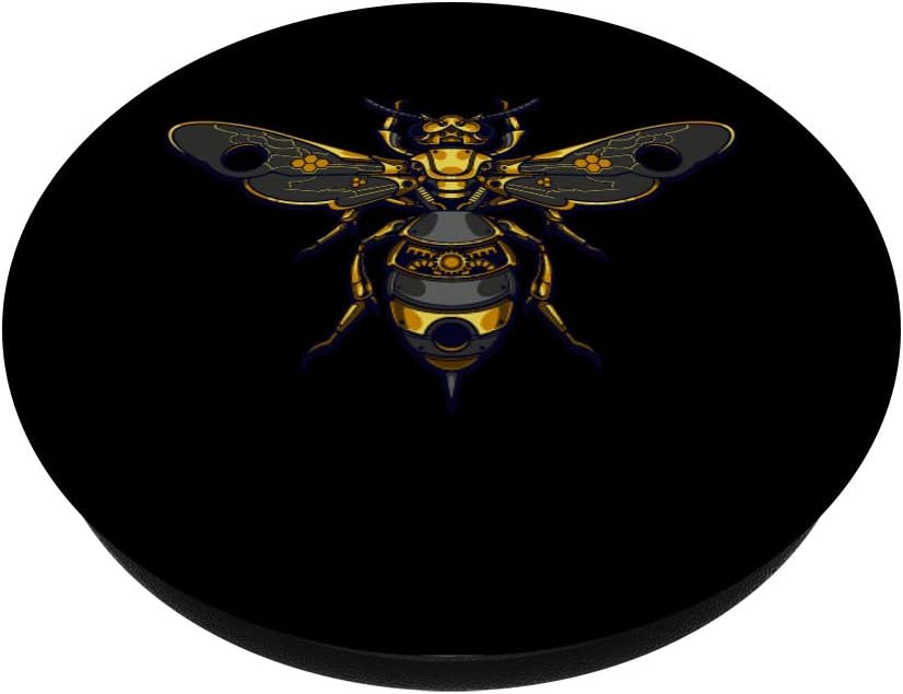 Steampunk Bee - Mechanical yellow and black PopSockets PopGrip: Swappable Grip for Phones & Tablets