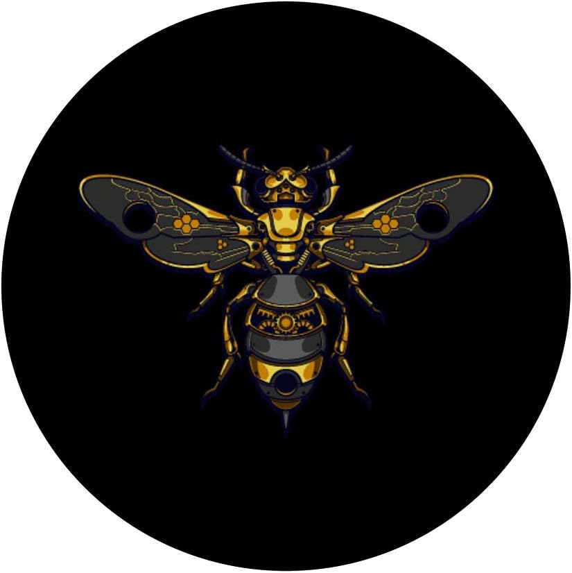 Steampunk Bee - Mechanical yellow and black PopSockets PopGrip: Swappable Grip for Phones & Tablets