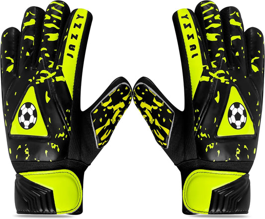 Youth Goalie Gloves with Double Wrist Protection, Non-Slip Latex Material