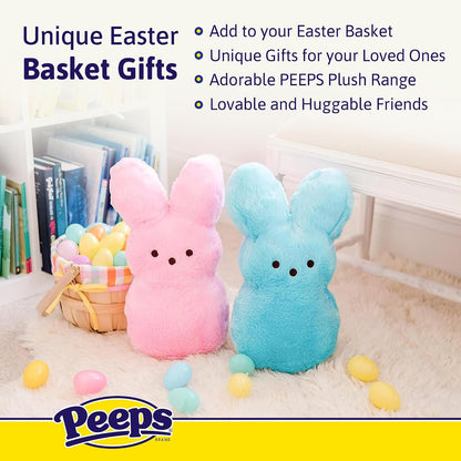 15" Yellow Emo Shaggy Bunny Peeps Plush | Easter Basket Stuffed Animals for Kids | Marshmallow Candy | Huggable Ultra Soft Plushie Stuffers Buddy Toy | Collectable Gifts | Aged 3+