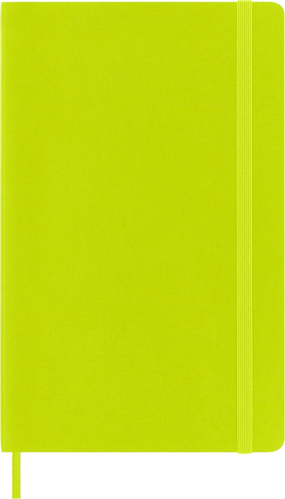 Classic Notebook, Soft Cover, Large (5" x 8.25") Ruled/Lined, Lemon Green, 192 Pages