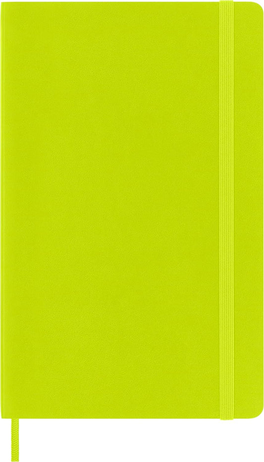 Classic Notebook, Soft Cover, Large (5" x 8.25") Ruled/Lined, Lemon Green, 192 Pages