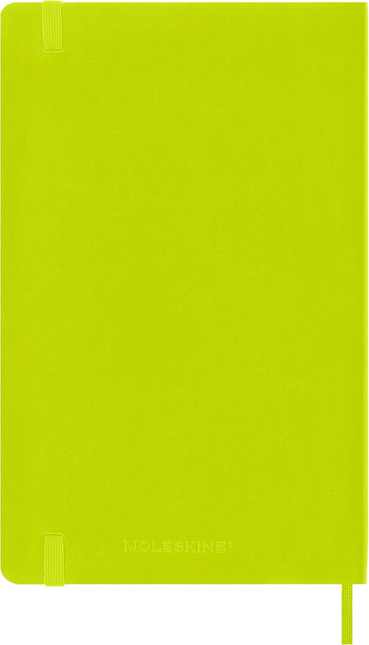 Classic Notebook, Soft Cover, Large (5" x 8.25") Ruled/Lined, Lemon Green, 192 Pages