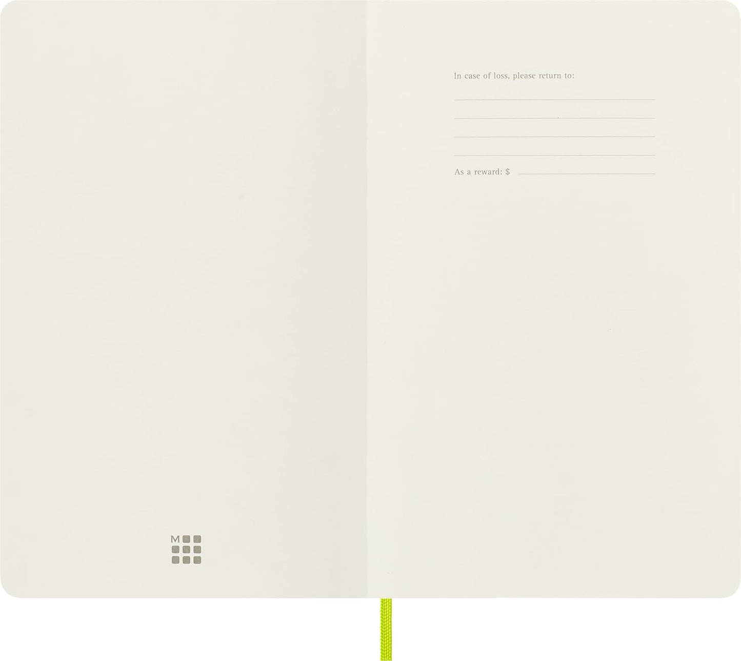 Classic Notebook, Soft Cover, Large (5" x 8.25") Ruled/Lined, Lemon Green, 192 Pages