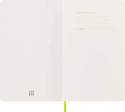 Classic Notebook, Soft Cover, Large (5" x 8.25") Ruled/Lined, Lemon Green, 192 Pages