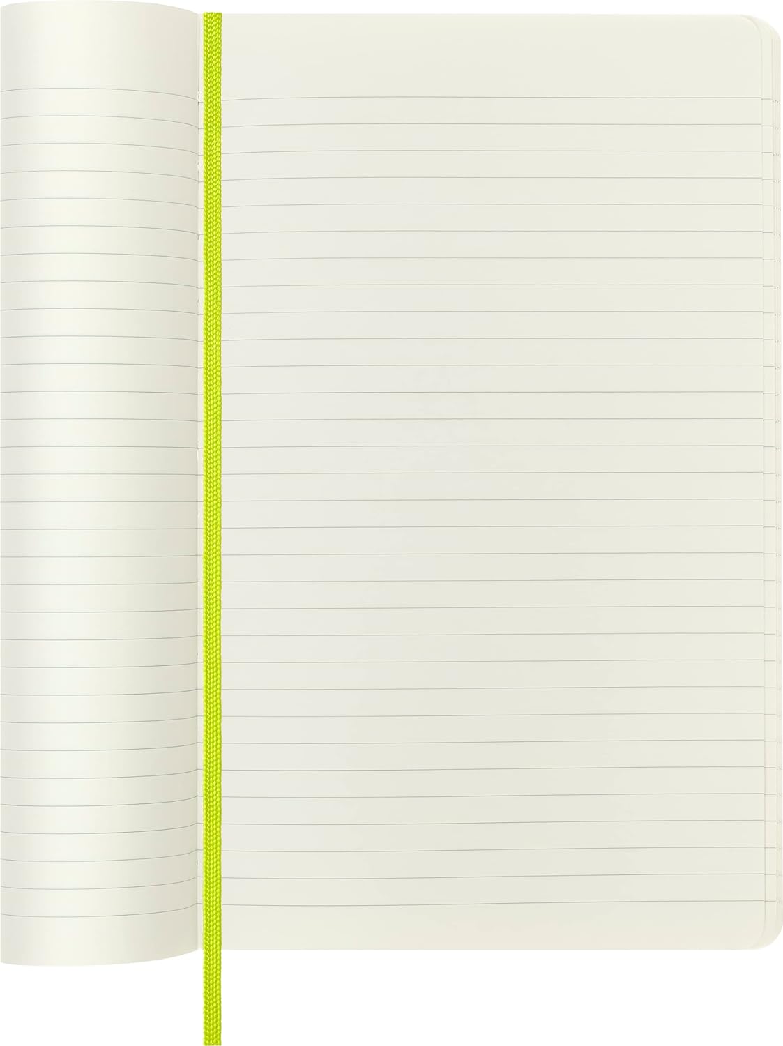 Classic Notebook, Soft Cover, Large (5" x 8.25") Ruled/Lined, Lemon Green, 192 Pages