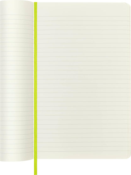 Classic Notebook, Soft Cover, Large (5" x 8.25") Ruled/Lined, Lemon Green, 192 Pages