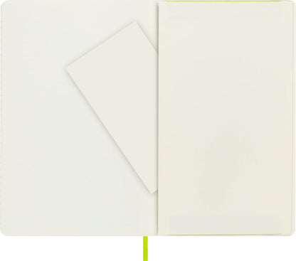 Classic Notebook, Soft Cover, Large (5" x 8.25") Ruled/Lined, Lemon Green, 192 Pages