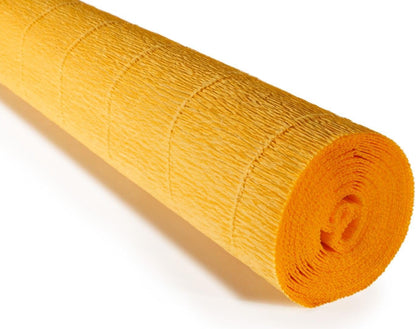 Cartotecnica Rossi 140g 10 Inch Wide 8.2ft Long Italian Crepe Paper Rollfor Wedding Ceremony Various Large Festivals Decoration (Yellow（976）)