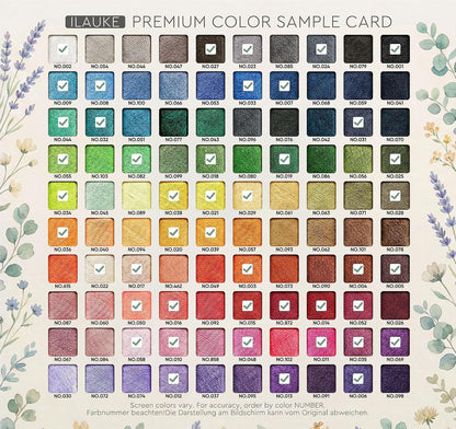 ilauke 95Pcs Sewing Thread Kit, 45 Colors Thread | 400 Yards Thread for Sewing Machine & Hand, AAA-Grade Polyester Threads with Prewound Bobbins, Easy to Find the End