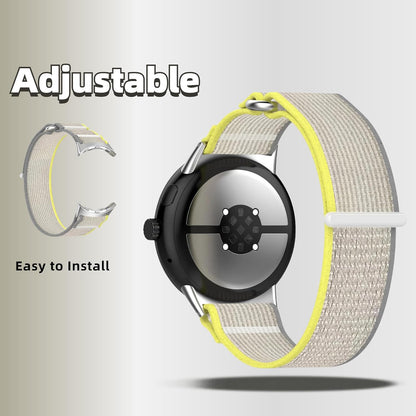 2 Pcs Compatible with Google Pixel Watch 3 41mm 45mm Nylon Watch Band, Breathable Sport Strap for Google Pixel 3/2/1 Adjustable Smartwatch Bands Men Women