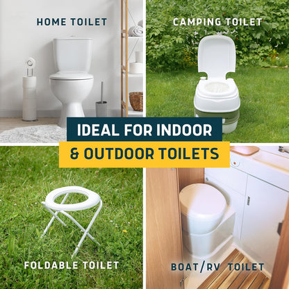 Toilet Liners with Lemon Super Absorbent Pads - Value Pack 20 Disposable Toilet Bags - Universal Fit - Convert any WC into a Dry Flush - Emergency & Natural Disaster Preparedness Must Have