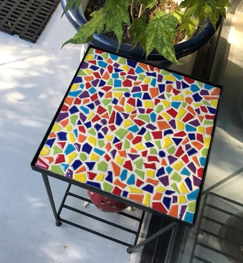 0.78"-1.57" Irregular Ceramics Mosaic Tiles,1.1LB Mosaic Pieces Stones for Home Decoration DIY Craft Plates Flowerpots Vases Cups Mosaic Making Supplies (Yellow)
