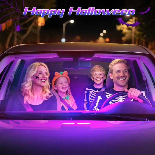 Car Interior Lights, LED Lights for Halloween Car Accessories | Christmas White Elephant Gifts for Him Men Women Teen Boys, APP Control with USB Port Color Change Lights for Truck Decor