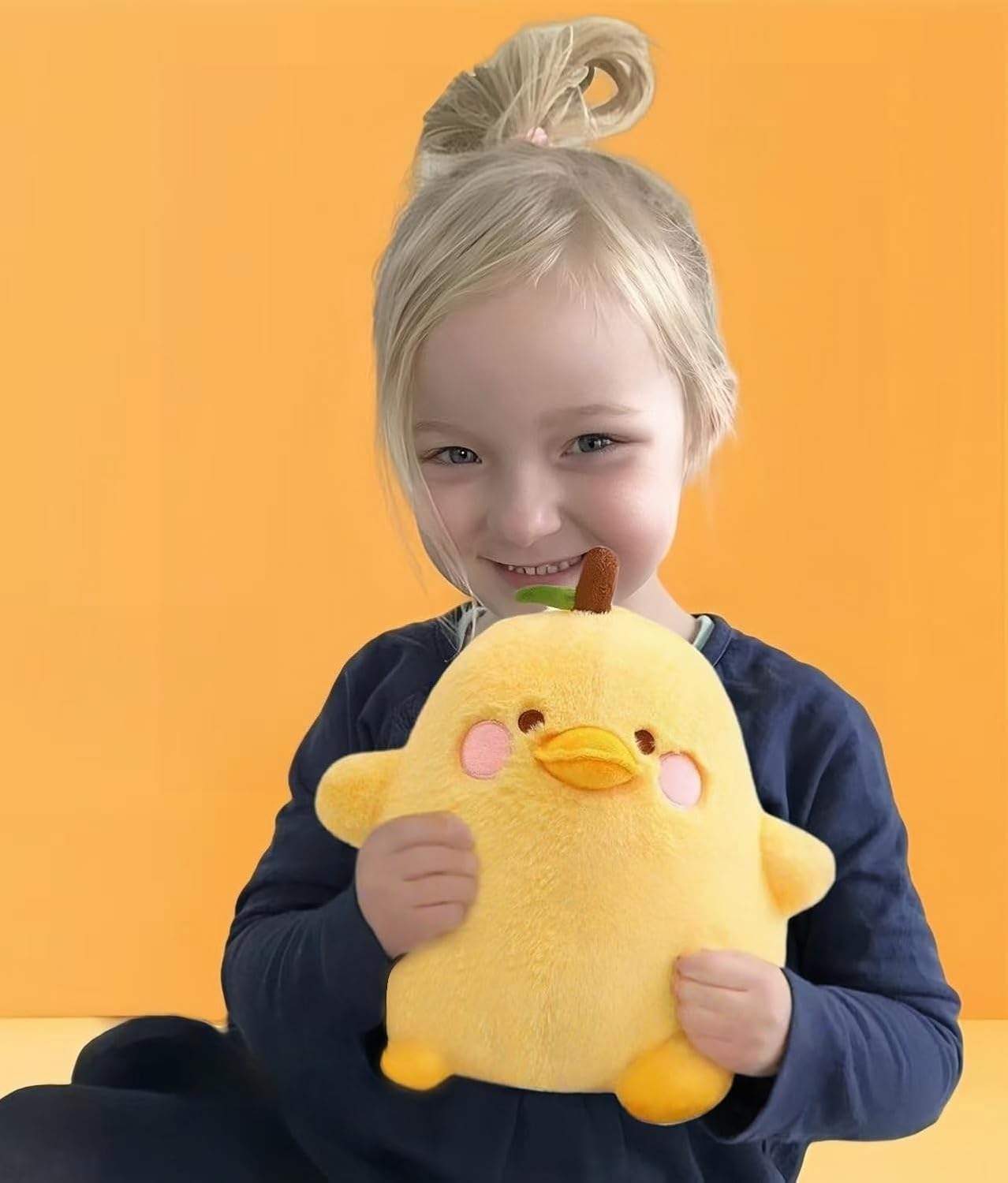 Cute Fruit Pear Duck Stuffed Animal Plush Toy Pillow - Girls and Boys Birthday Gift - 11.8" (Yellow 11.8)