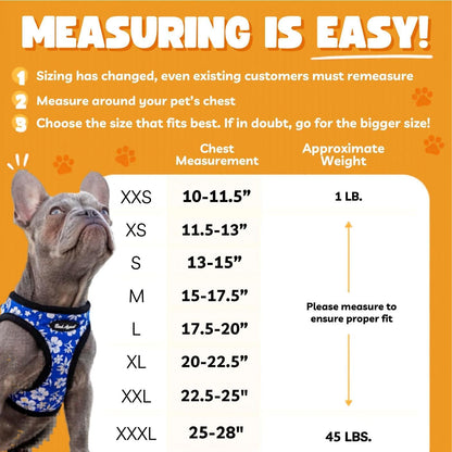 Yellow Step-in Dog Harness for Extra Small Sized Pets – Updated Sizing, Re-Measuring is Essential – Soft Vest Harness – Anti-Choke with Adjustable Strap & Heavy Duty Clip – XS