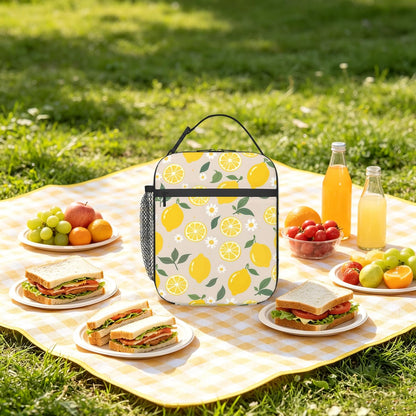Lemon Kids Lunch Bag Insulated Lunch Bag Reusable Cooler Lunch Box Portable Leakproof Thermal Container Tote Bags for Girls Boys School Travel