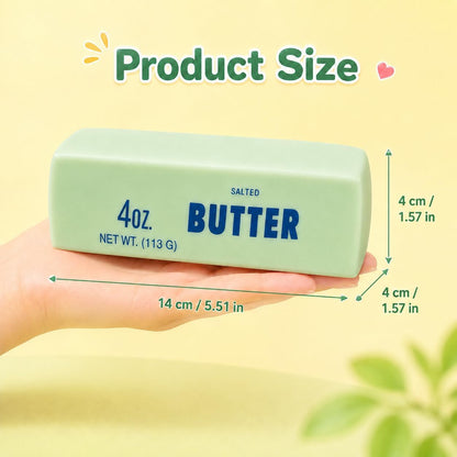 Crunchy Butter Squishy, Soft Squeeze Sensory Fidget Toy with Crunchy ASMR Texture, Butter Stick Stress Relief Toy, Fun Novelty Gift for Kids Teens and Adults, Yellow