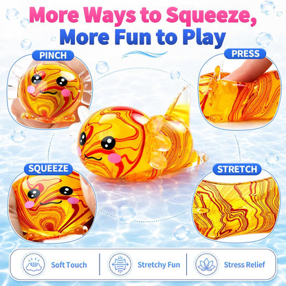 Axolotl Squishy Toy, Squeeze Sensory Toy, Slow Rising Squeeze Toy(Yellow) | Soft TPR Slow Rising Squeeze Toy, Sensory Fidget Toys Squishy for Anxiety for Kids Youth Adults