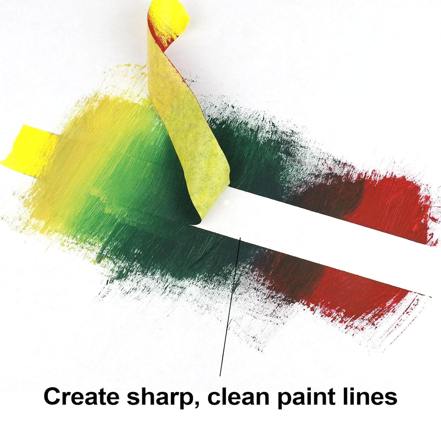 Yellow Painters Tape 1 Inch Bulk - Paint Tape 3 Rolls x 1 Inch x 60 Yards - Painter's Tape Yellow Masking Tape for Walls Painting, DIY Crafting, and School Project, Total 180 Yards