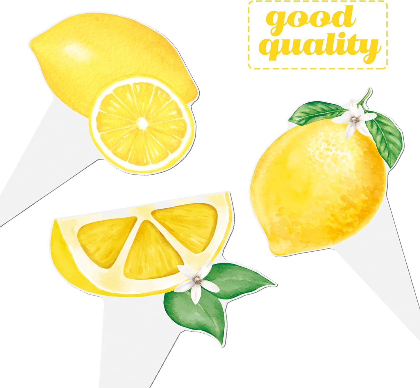 48Pcs Lemon Cupcake Toppers Yello Lemon Summer Birthday Party Decorations Lemonade Theme Cupcake Toppers for Summer Fruit Theme Theme Party Wedding Bridal Shower Supplies