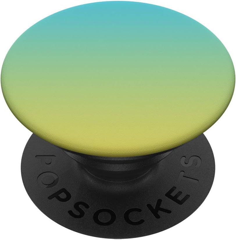 Summer Sky Teal Blue Yellow Gradient Ombre Fade PopSockets PopGrip: Swappable Grip for Phones & Tablets